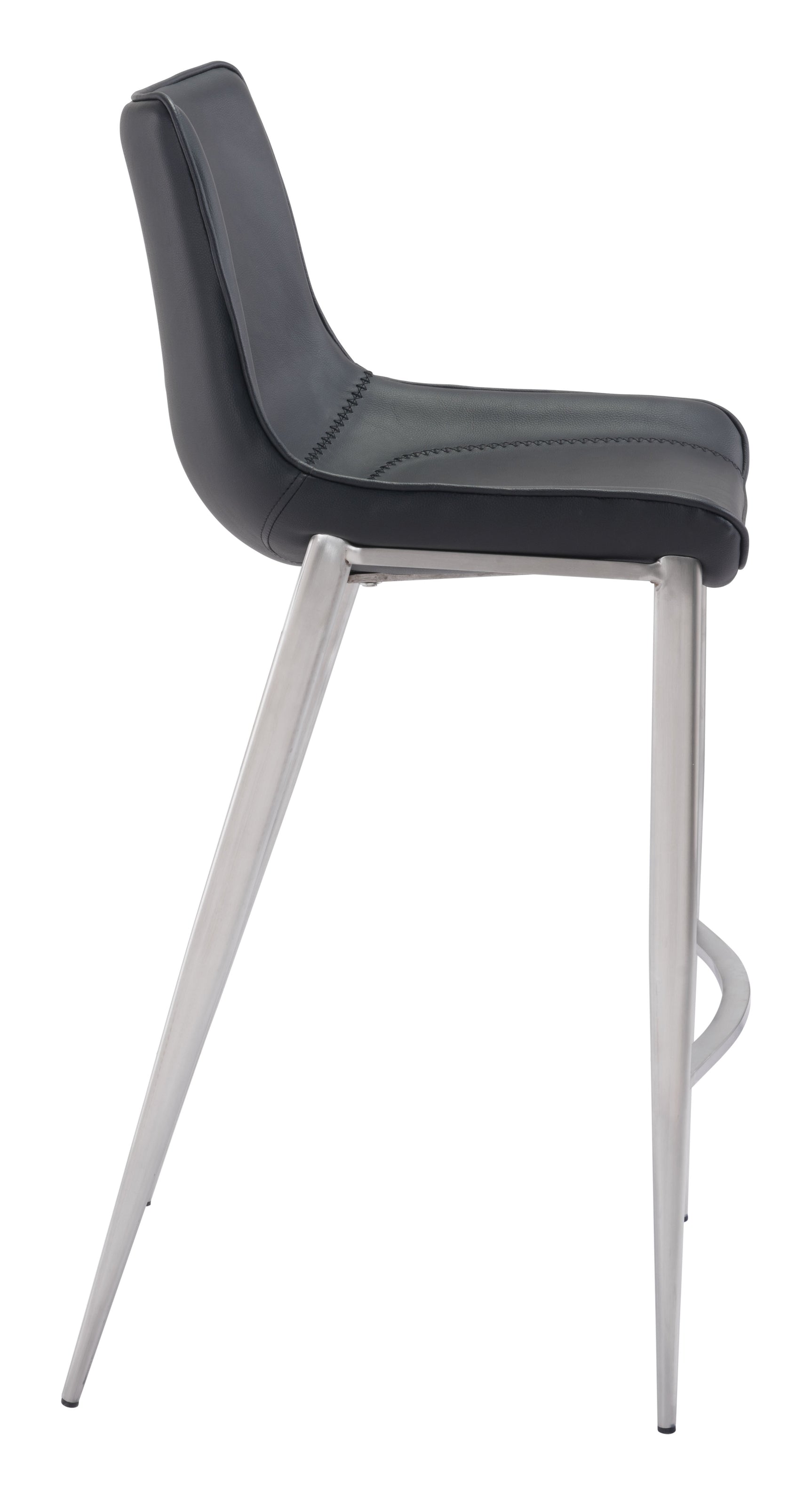 Magnus Black & Silver Barstool (Set of 2)