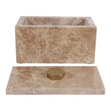 La Quinta Ivory/Brown Empredor Marble Box