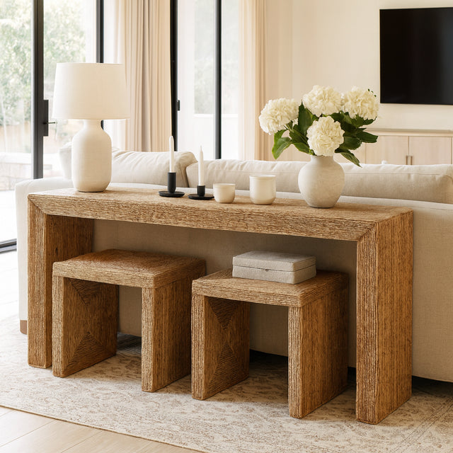 Warrenworth Tan/Brown Consoles (Set of 3)