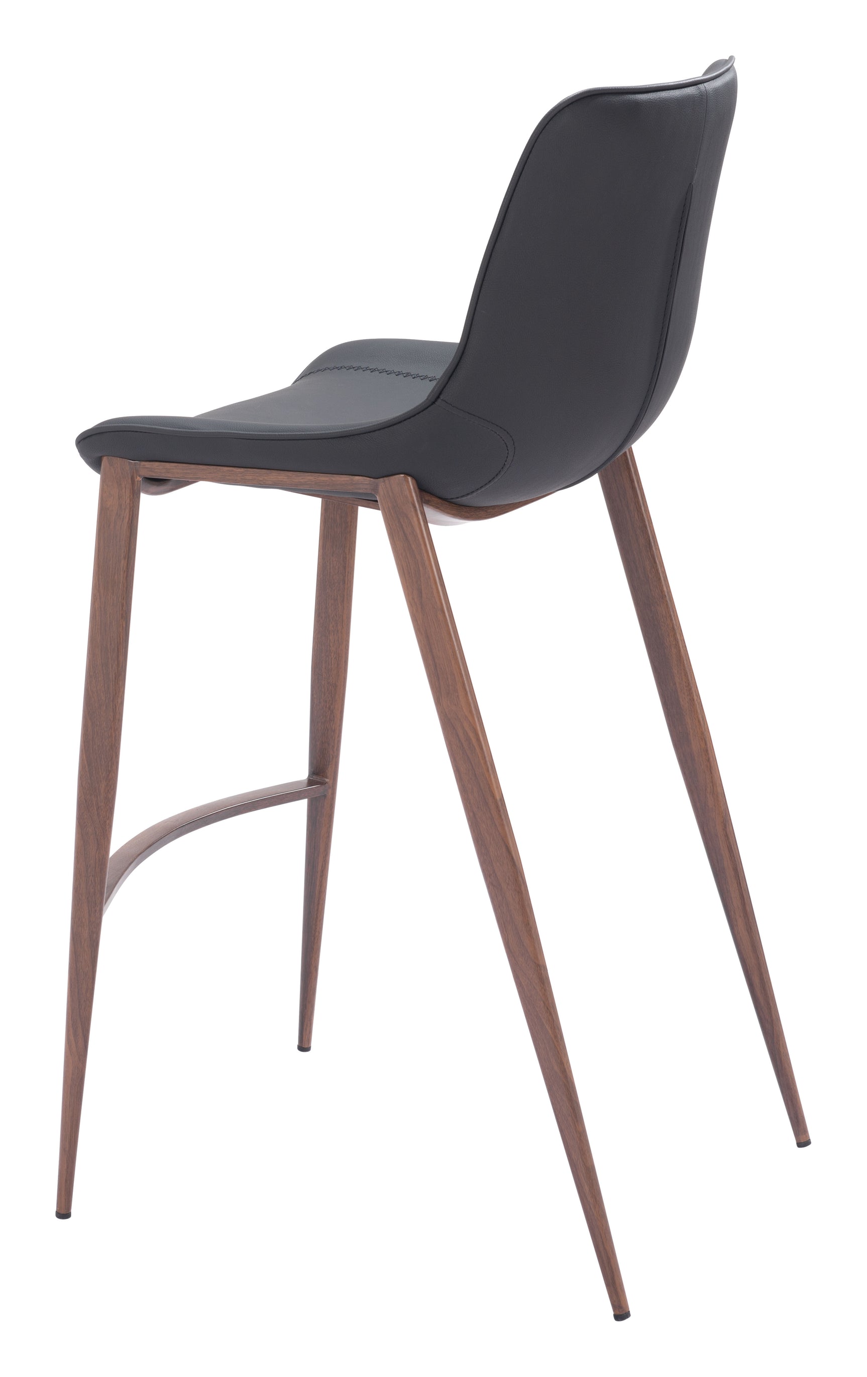 Magnus Black & Walnut Barstool (Set of 2)