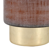 Pine Wood Amber/Gold Jasmine Etched Candle with Base