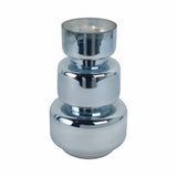 Piru Blue/Silver Small Stacked Cylinder Glass Vase