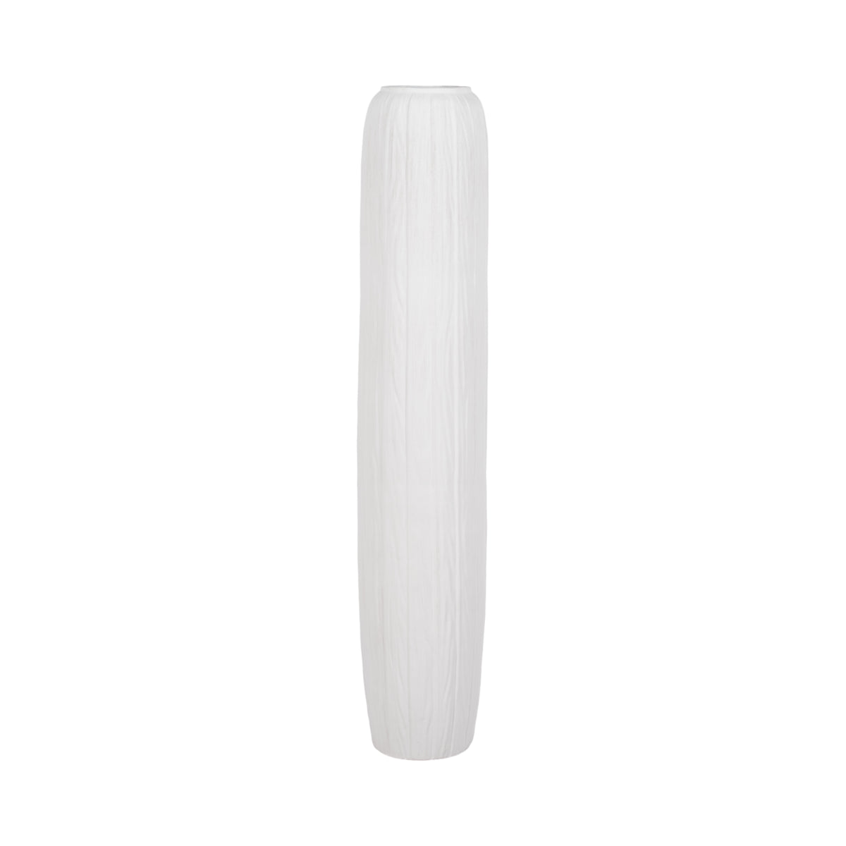 Ramal White Rough Cylinder Floor Vase