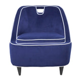 Bay Park Dark Blue/White Two-Toned Accent Chair