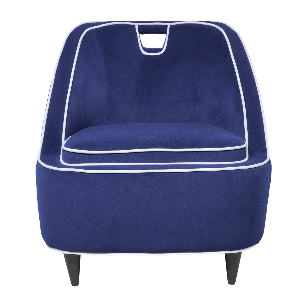 Bay Park Dark Blue/White Two-Toned Accent Chair