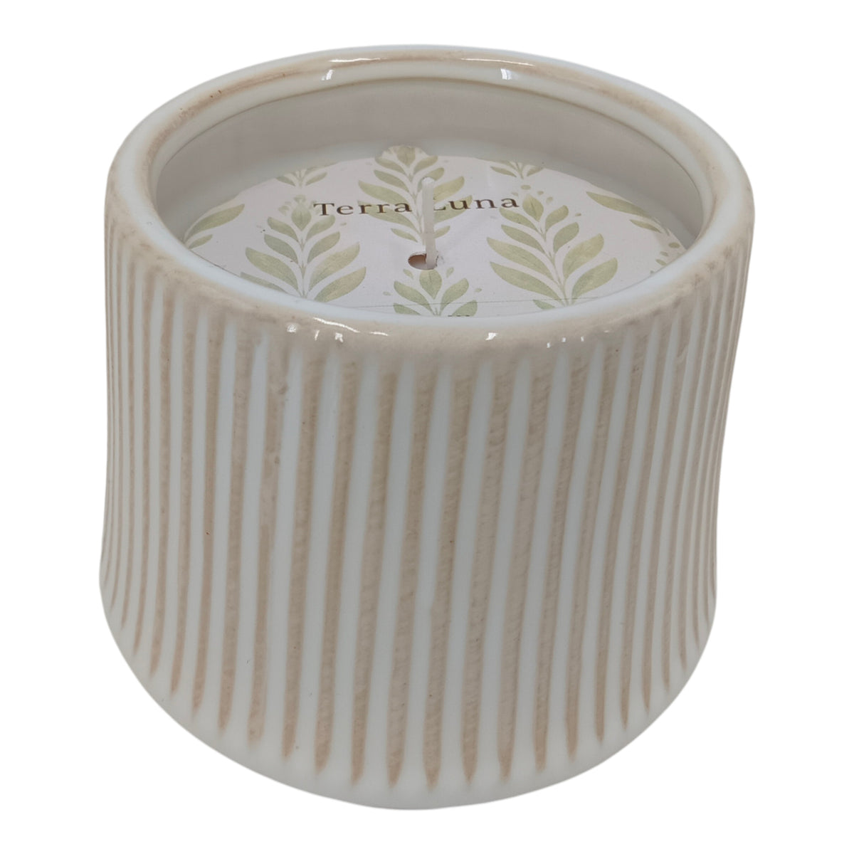 Tangair Ivory Vanilla Ribbed Candle