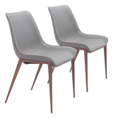 Magnus Slate Gray & Walnut Dining Chair (Set of 2)