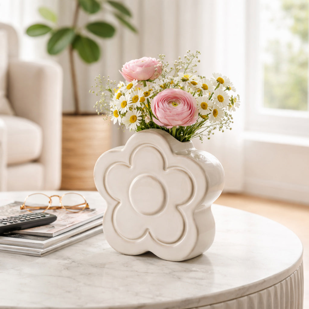 Lucascrest Ivory/Tan Vase