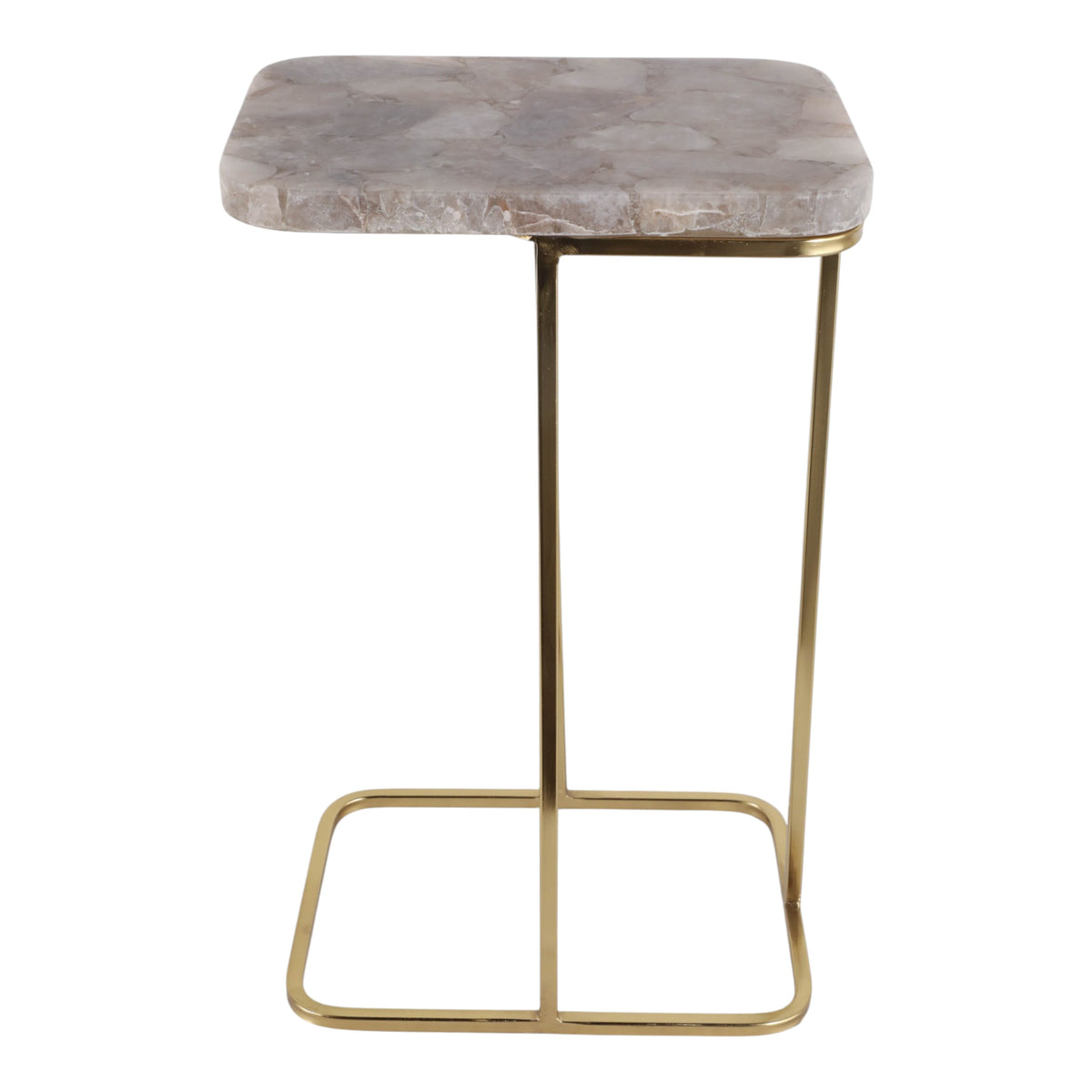 Caxtonham Gray/Gold Smoky C-Table with Quartz Top
