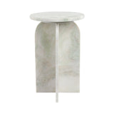Canebrake Light Green Round Marble Accent Table
