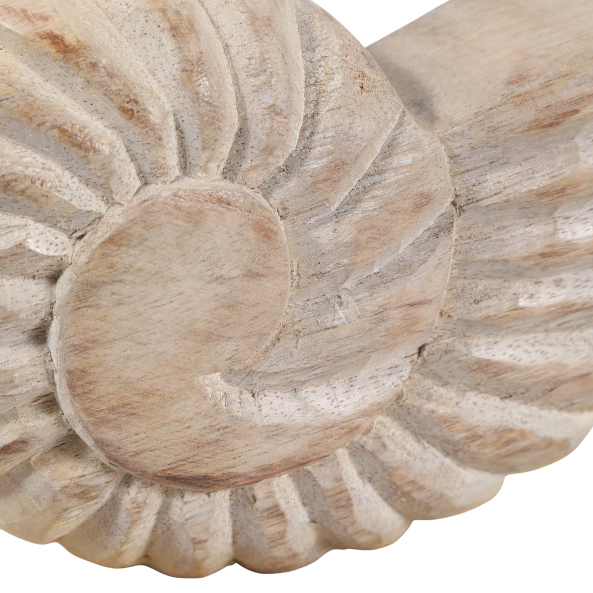 Yorkville White/Natural Small Distressed Wood Shell on Base