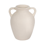 Drakewell Ivory Paper Mache Vase with Handles