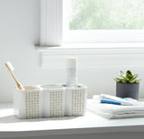 Mococo Beige 3-Cup Dotted Pen Holder