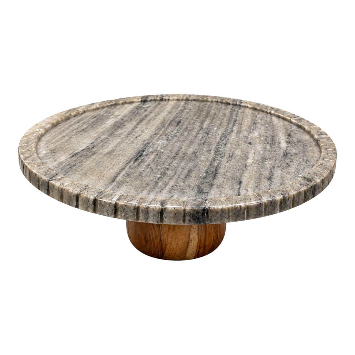 Newville Brown/Gray Marble Cake Stand