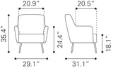 Tasmania Vintage Black Accent Chair