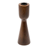 Eder Brown Large Wood Modern Taper Holder