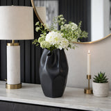 Sanitarium Black Large Ceramic Abstract Vase