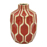 Mulford Red/Gold Ceramic Vase