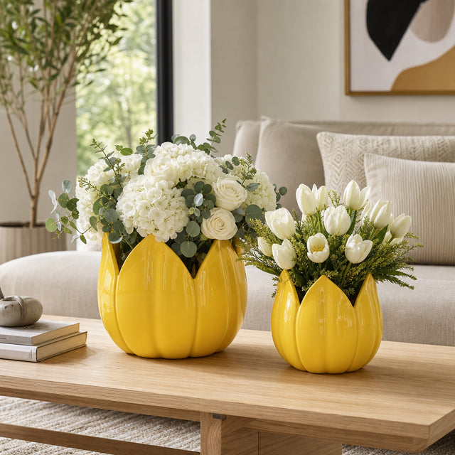Gentrywind Yellow Planters (Set of 2)
