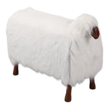 Leoland White/Brown Faux Fur Sheep