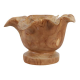 Bowencliff Natural Organic Mungur Wood Bowl on Pedestal