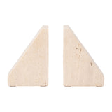 Bingham Tan Travertine Triangle Bookends (Set of 2)