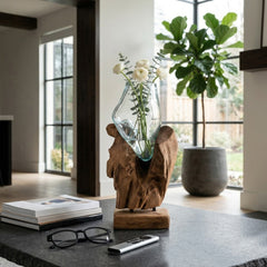 Barronford Brown/Clear Glass Vase
