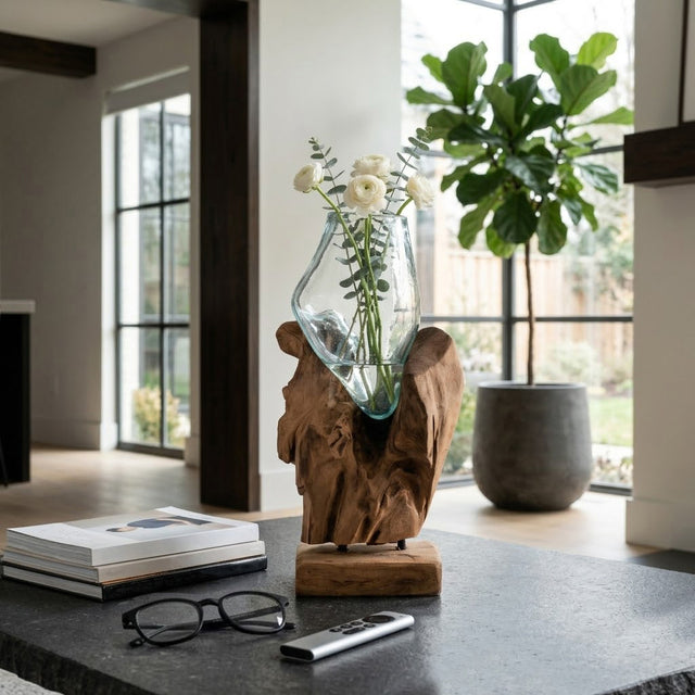 Barronford Brown/Clear Glass Vase