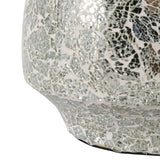 Antonshaw Silver Curved Crackle Mosaic Planters (Set of 2)