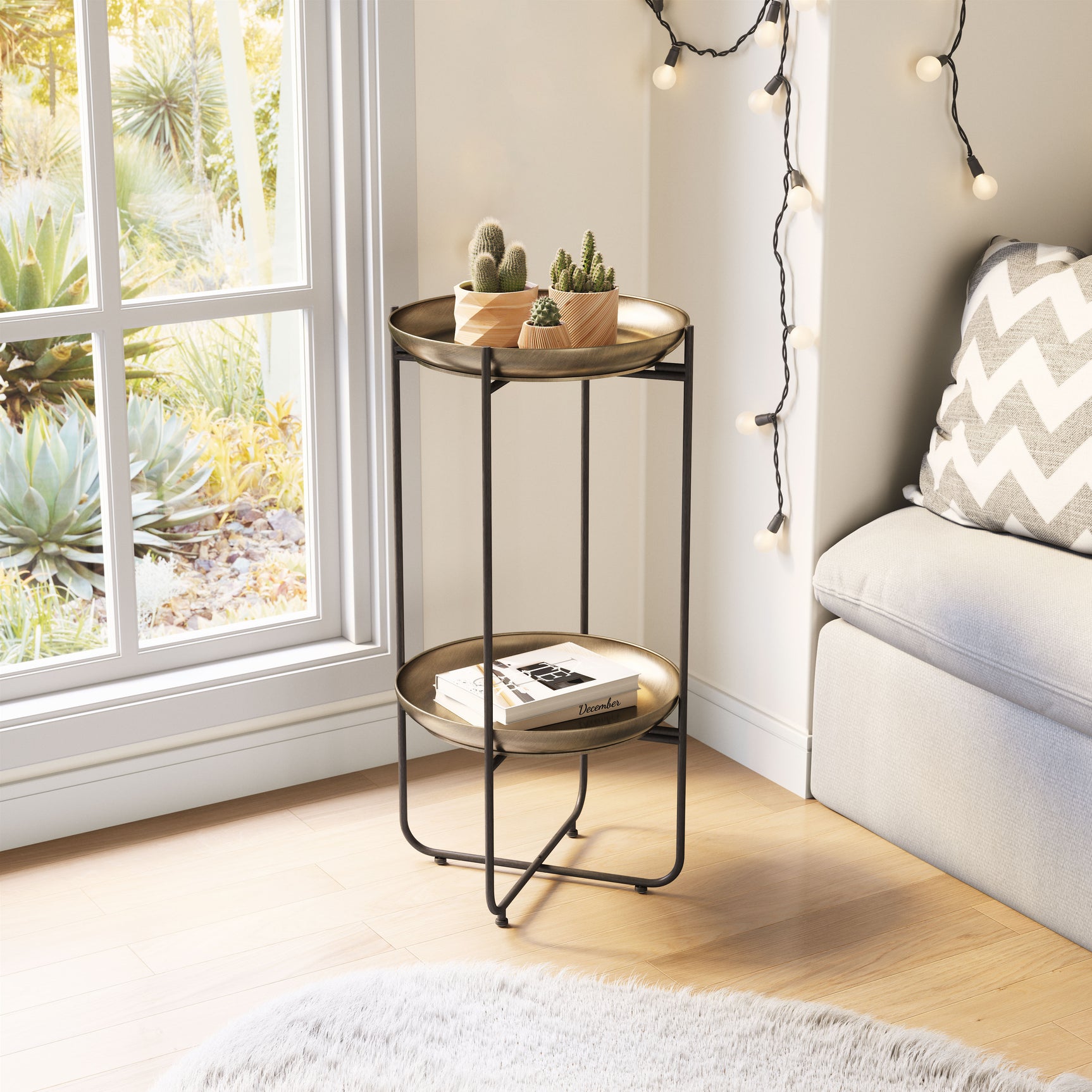 Bronson Bronze Accent Table
