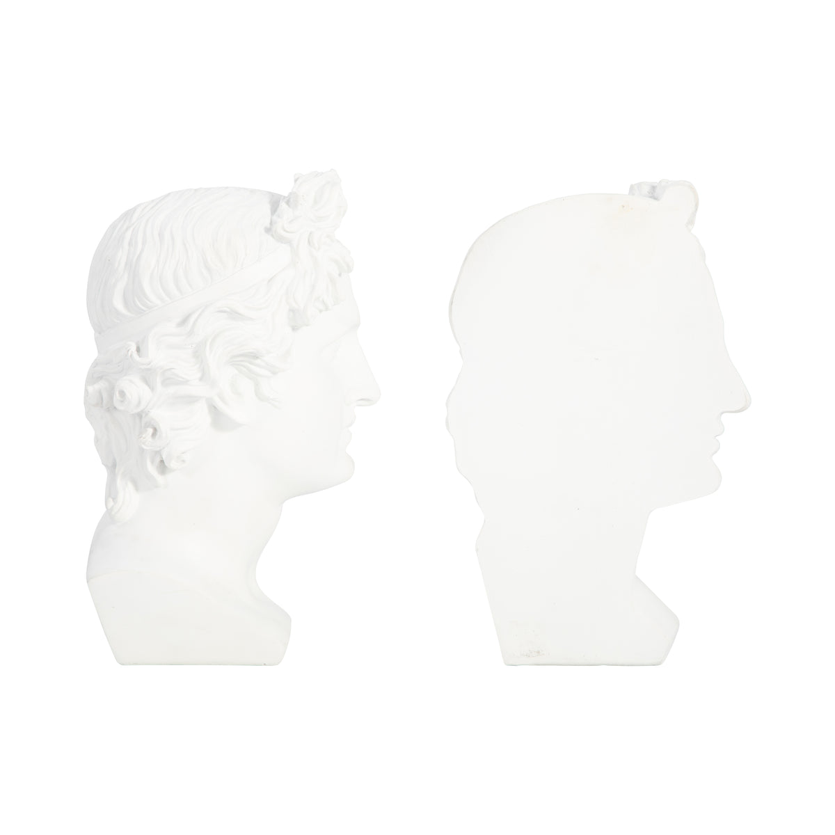 Pond White Resin Greek Goddess Bookends (Set of 2)