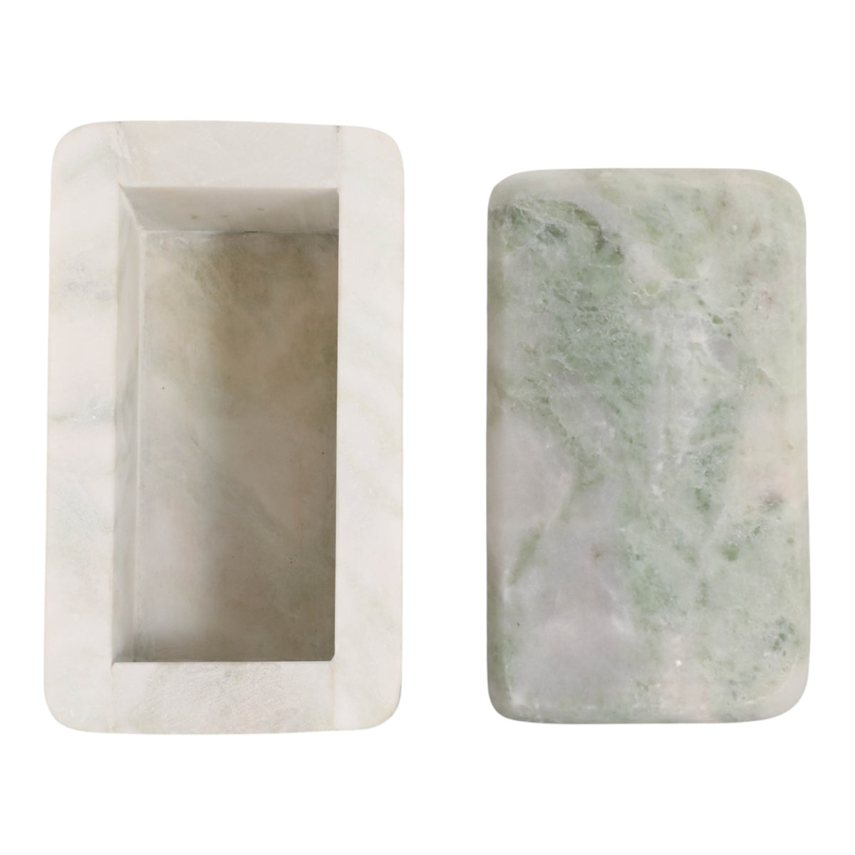 La Quinta Ivory/Green Marble Box