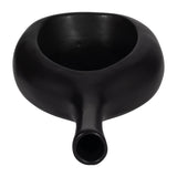 Johnsondale Black Ceramic Curved Open Cut Out Vase