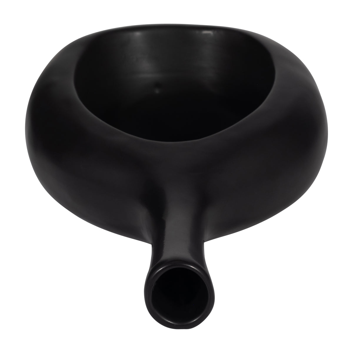 Johnsondale Black Ceramic Curved Open Cut Out Vase