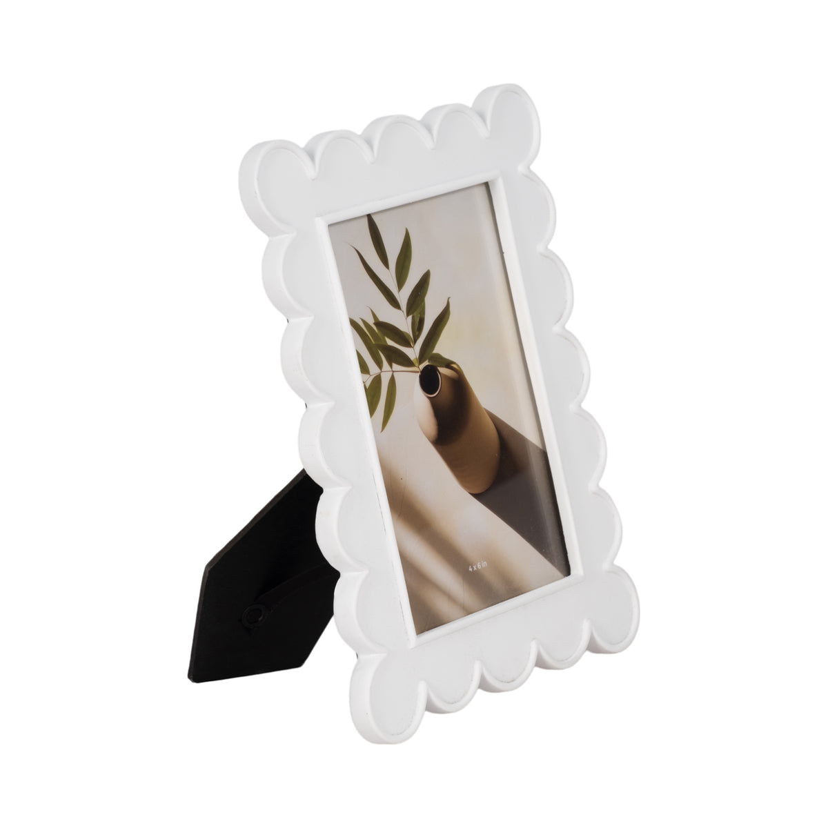 Duarte White 4x6 Scallop Edge Photo Frame - 20419-01EC