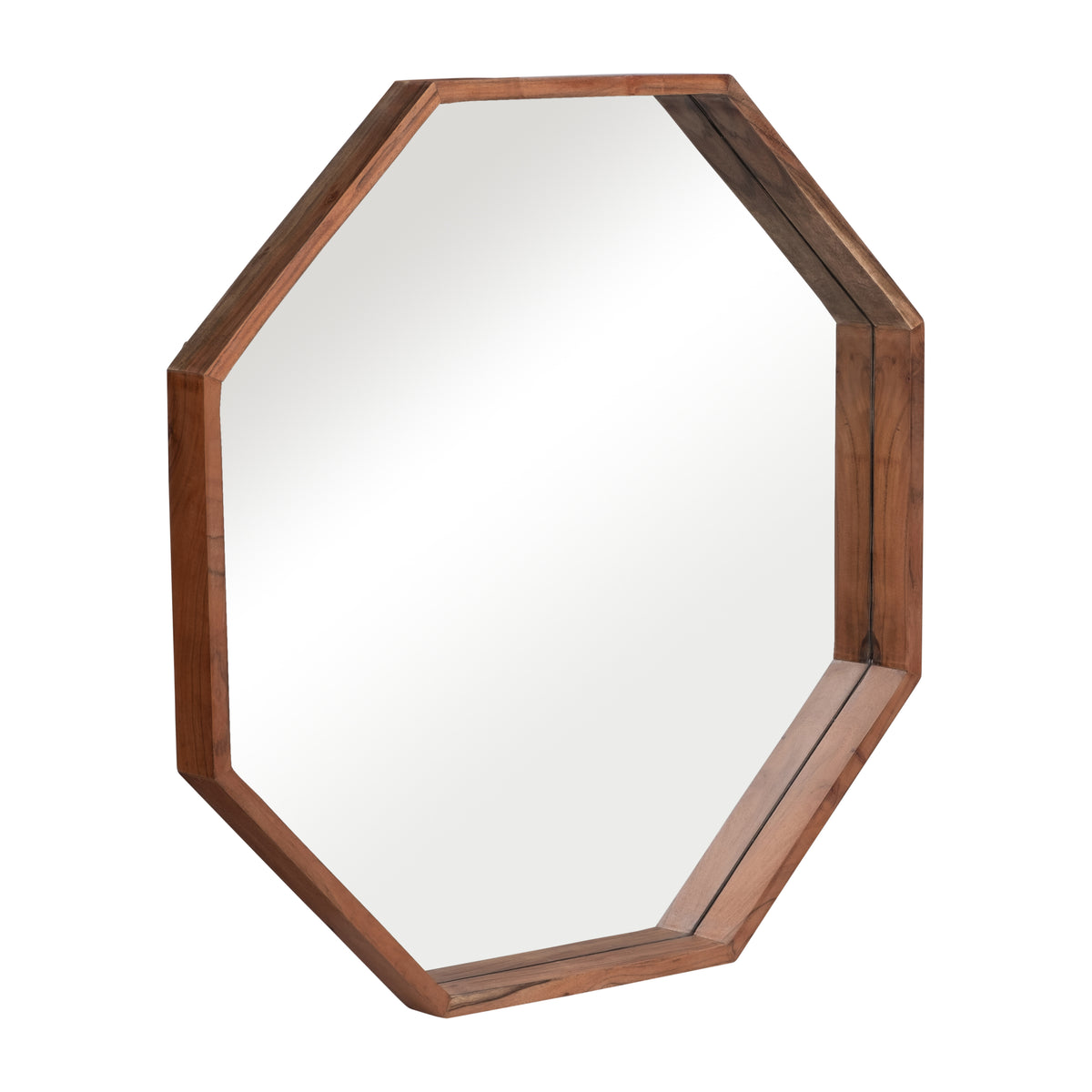 Heath Place Cherry Wood Octagon Shaped Mirror