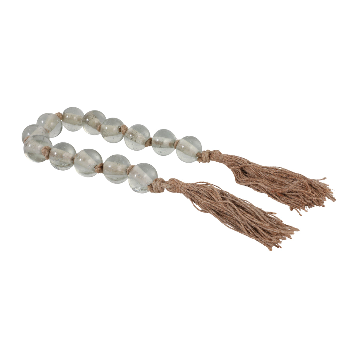 El Verano Clear/Tan Large Glass Bead Garland