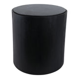 Johnsville Black/White Marble Inlay Round Accent Table