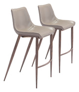 Magnus Brown & Walnut Barstool (Set of 2)