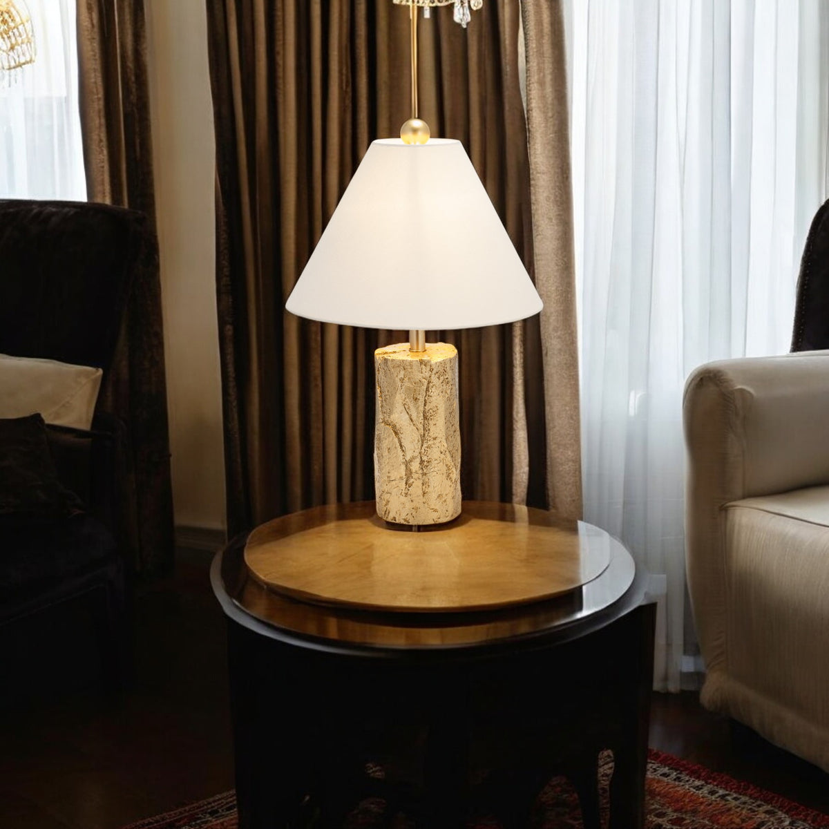 Youngstown Gold Resin Textured Table Lamp