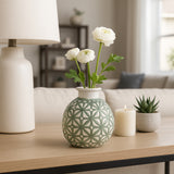 Wheeler Dark Sage Small Ceramic Daisy Vase