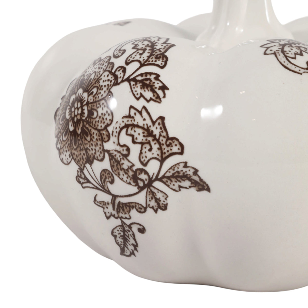 Earp Brown/White Small Chinoiserie Pumpkin