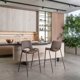 Desi Brown & Walnut Counter Stool (Set of 2)