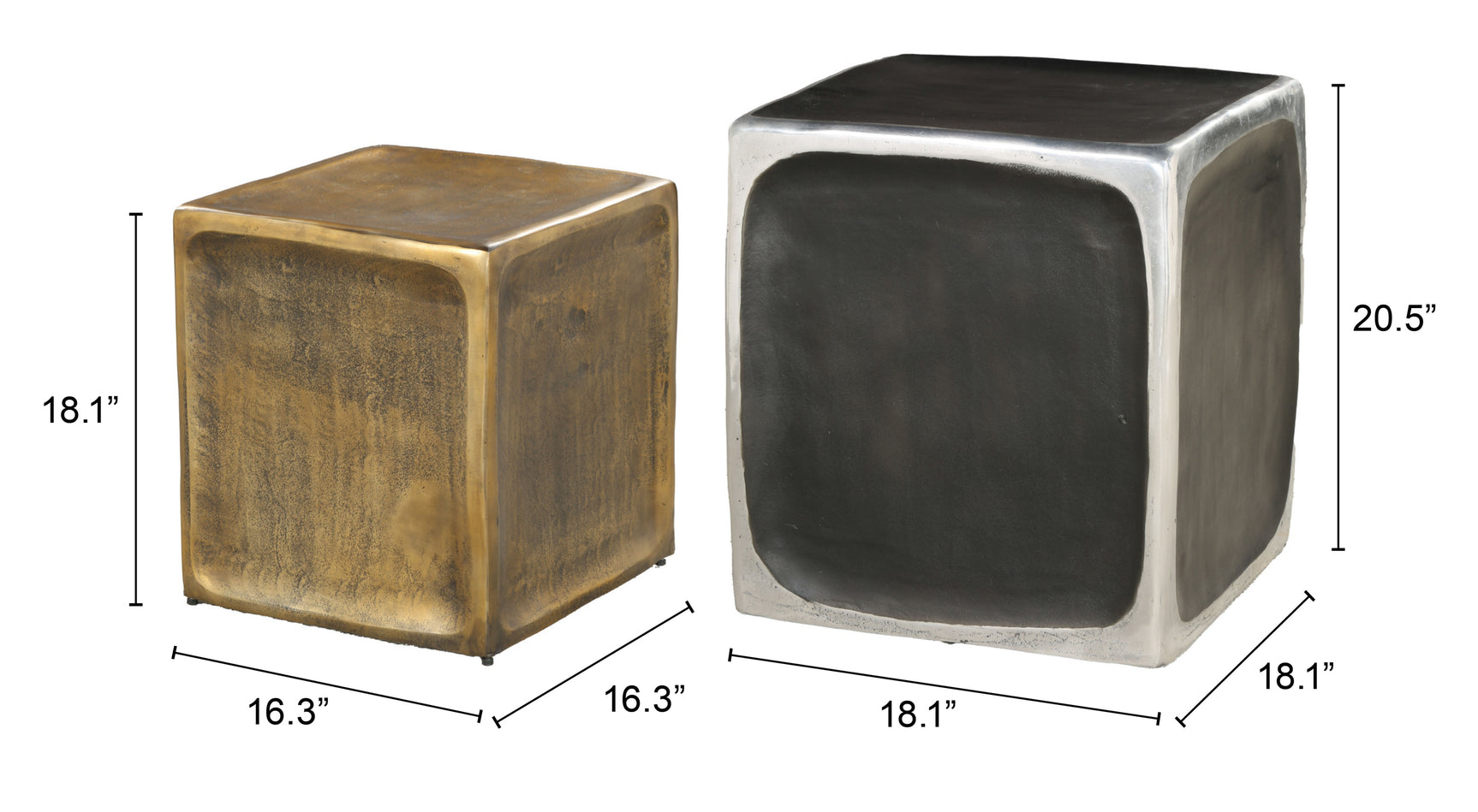 Brics Multicolor Side Table Set (2-Piece)