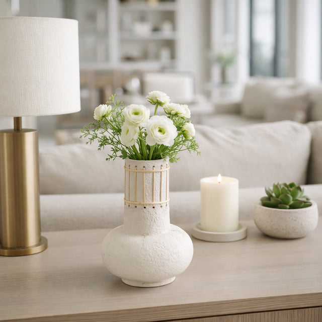 Ambler Ivory Ecomix Top Weave Nomad Vase