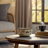 Trona Brown/White Coffee Hand Painted Candle