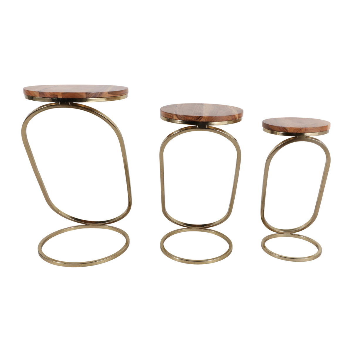Bentonham Brown/Gold Plant Stands (Set of 3)