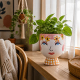 Garsonholm Pink/White/Orange Planter