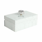 Pollock Silver Sparkly Geo Glass Box with Stone Top