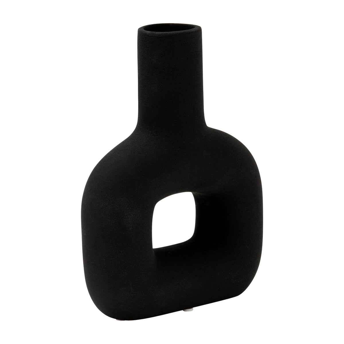 Bradys Black Dolomite Open Cut Vase